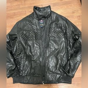 Blk leather men’s phat farm